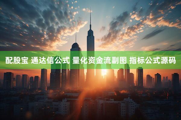 配股宝 通达信公式 量化资金流副图 指标公式源码